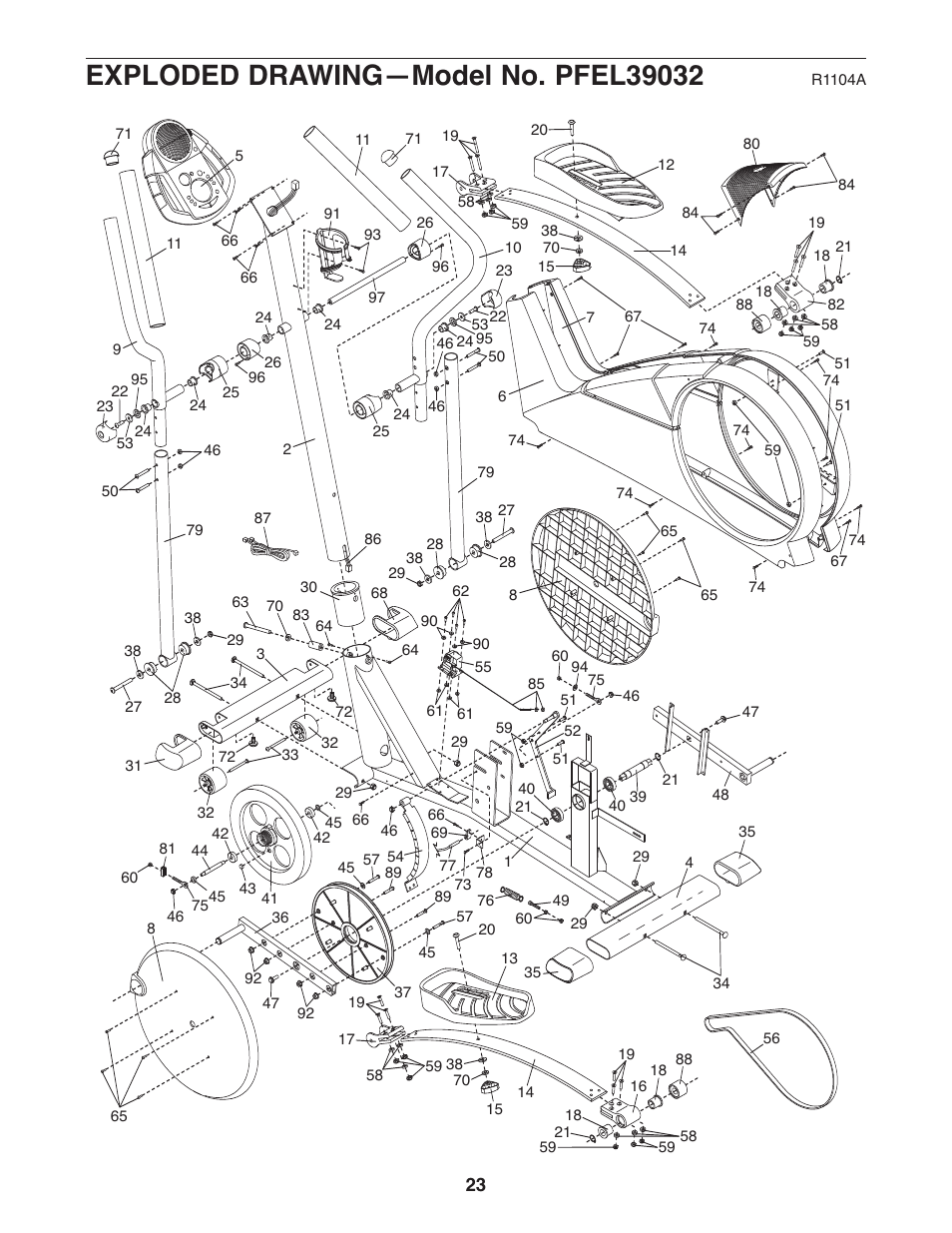 ProForm CardioCross Trainer PFEL39032 User Manual | Page 23 / 24