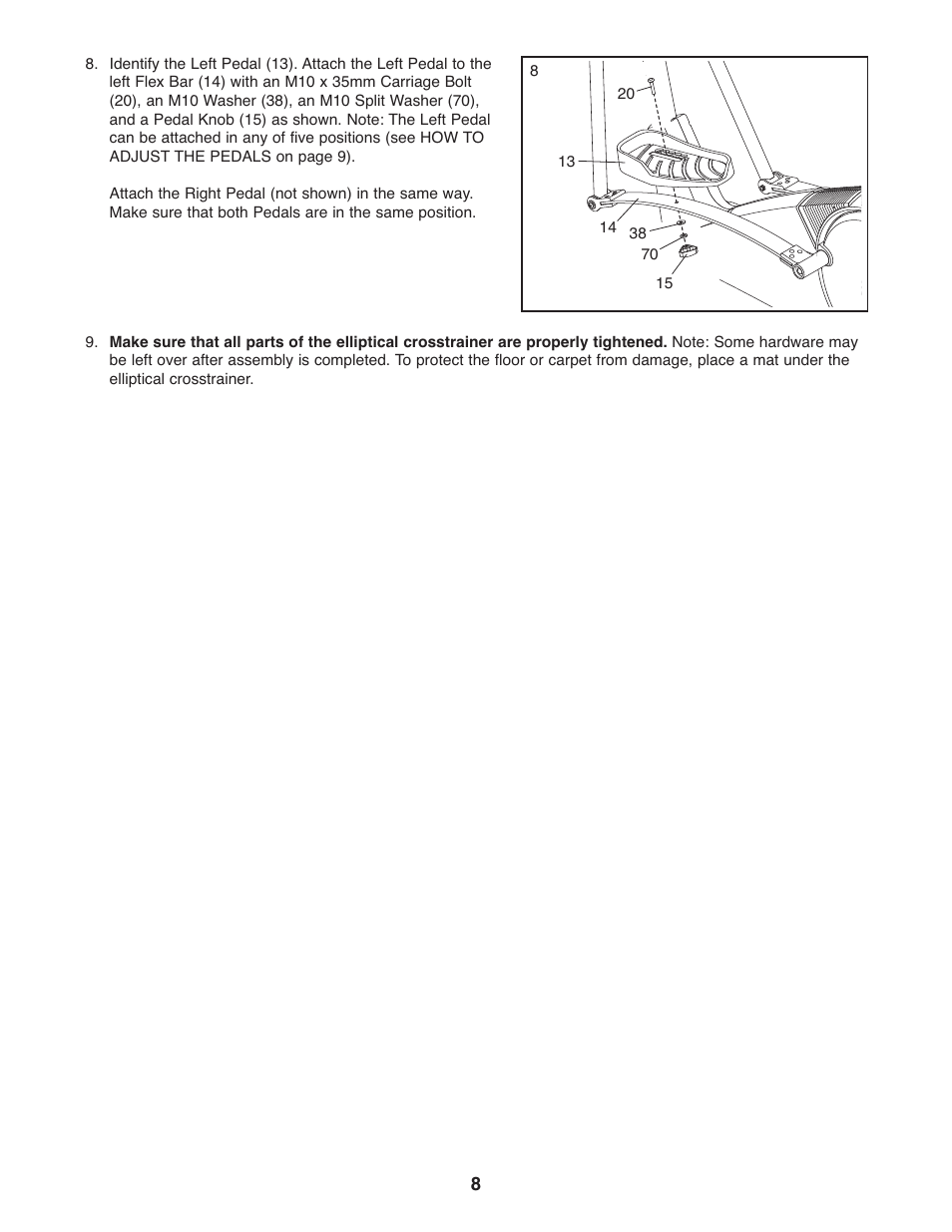 ProForm CardioCross Trainer PFEL39032 User Manual | Page 8 / 24