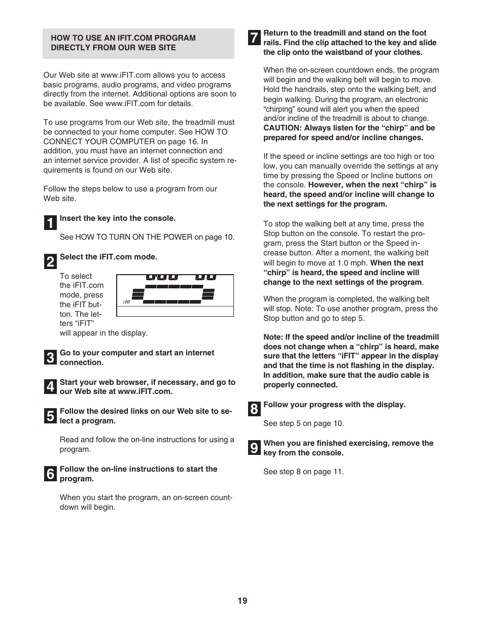 ProForm 831.29675.0 User Manual | Page 19 / 30