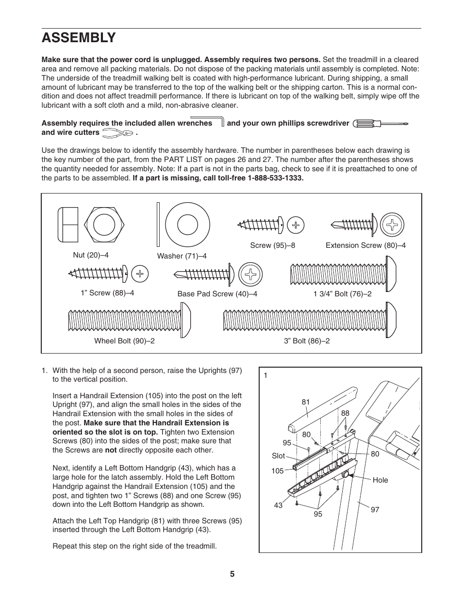 Assembly | ProForm 831.29675.0 User Manual | Page 5 / 30