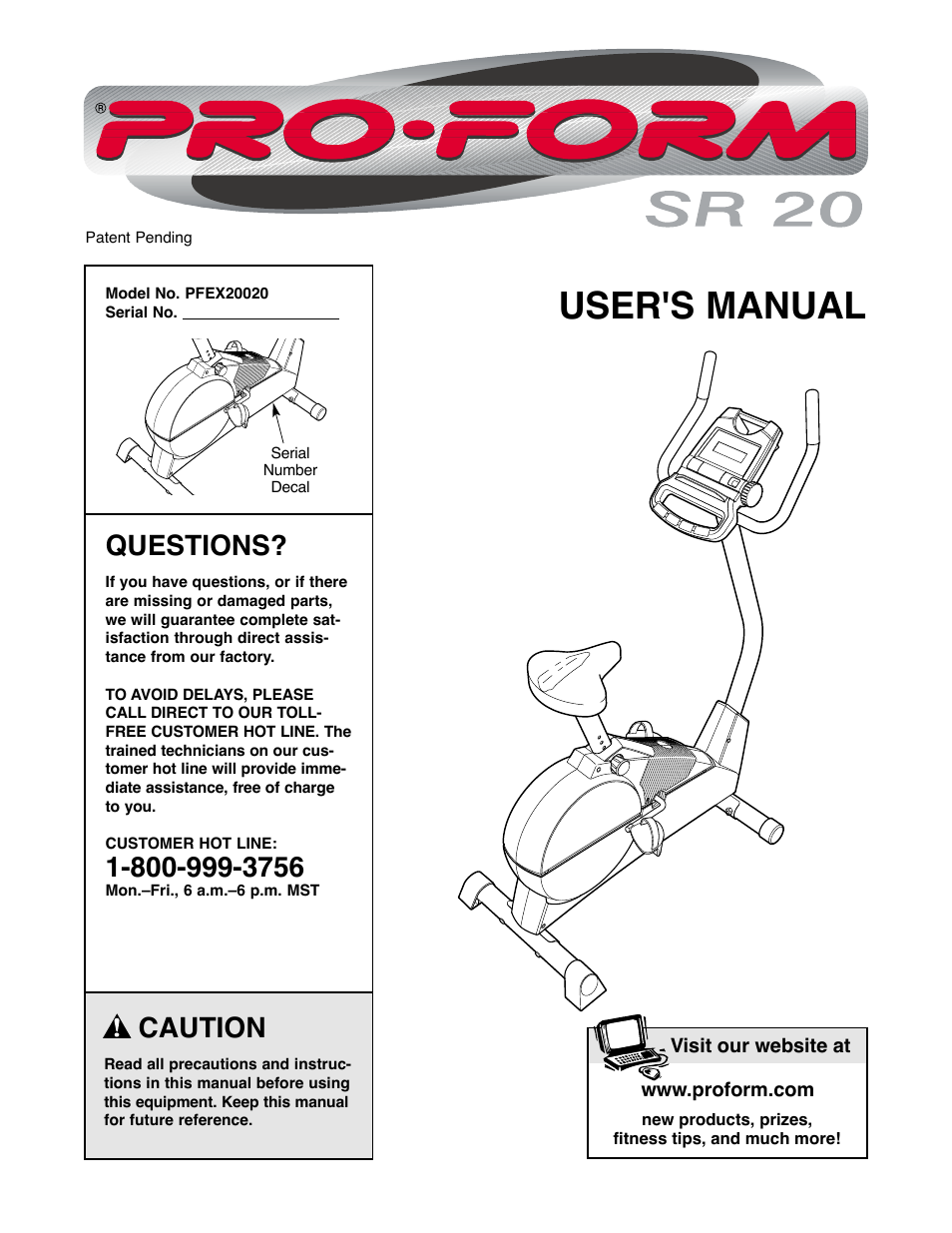 ProForm PFEX20020 User Manual | 16 pages