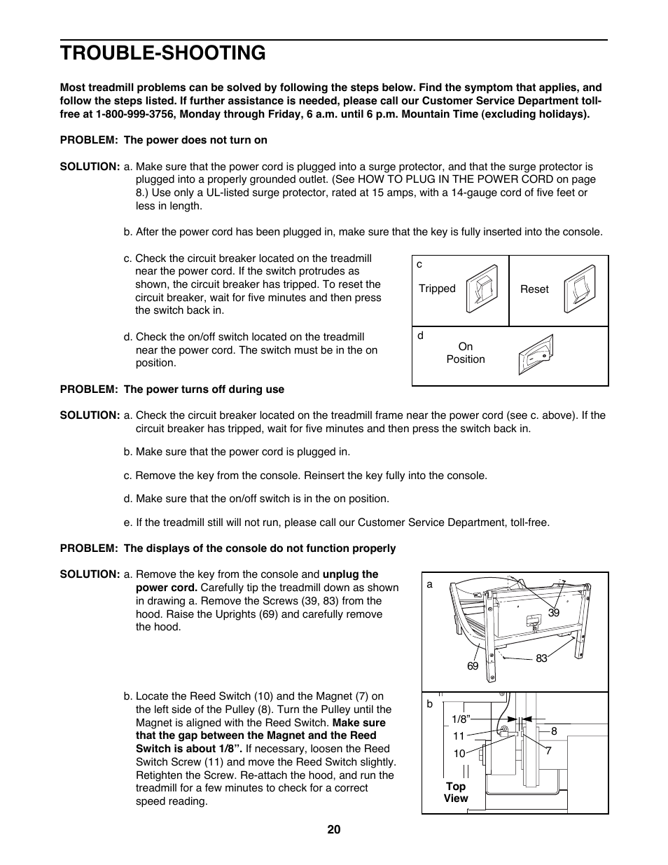 Trouble-shooting | ProForm PFTL79191 User Manual | Page 20 / 26
