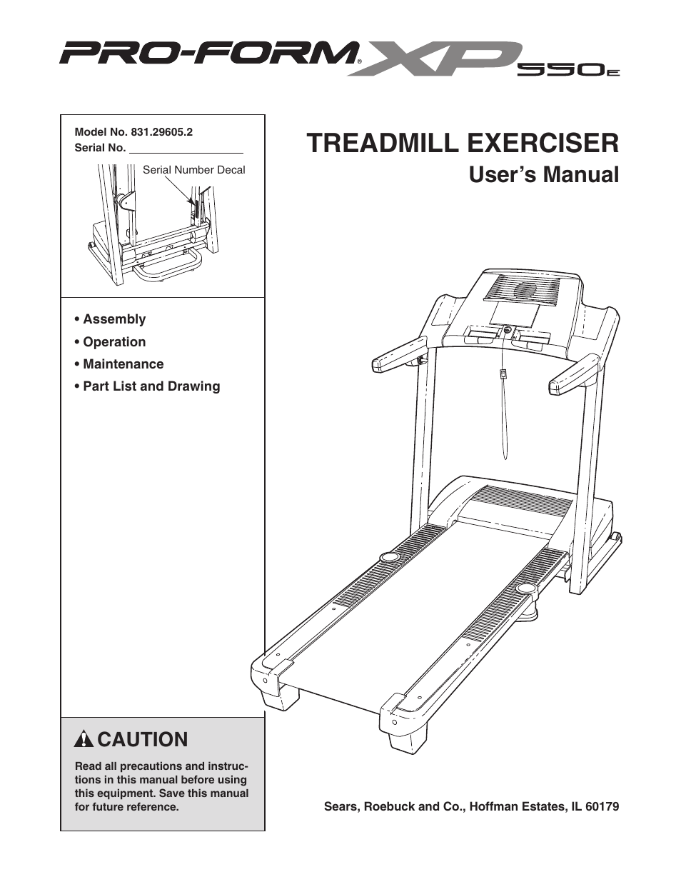 ProForm XP 550E 831.29605.2 User Manual | 30 pages