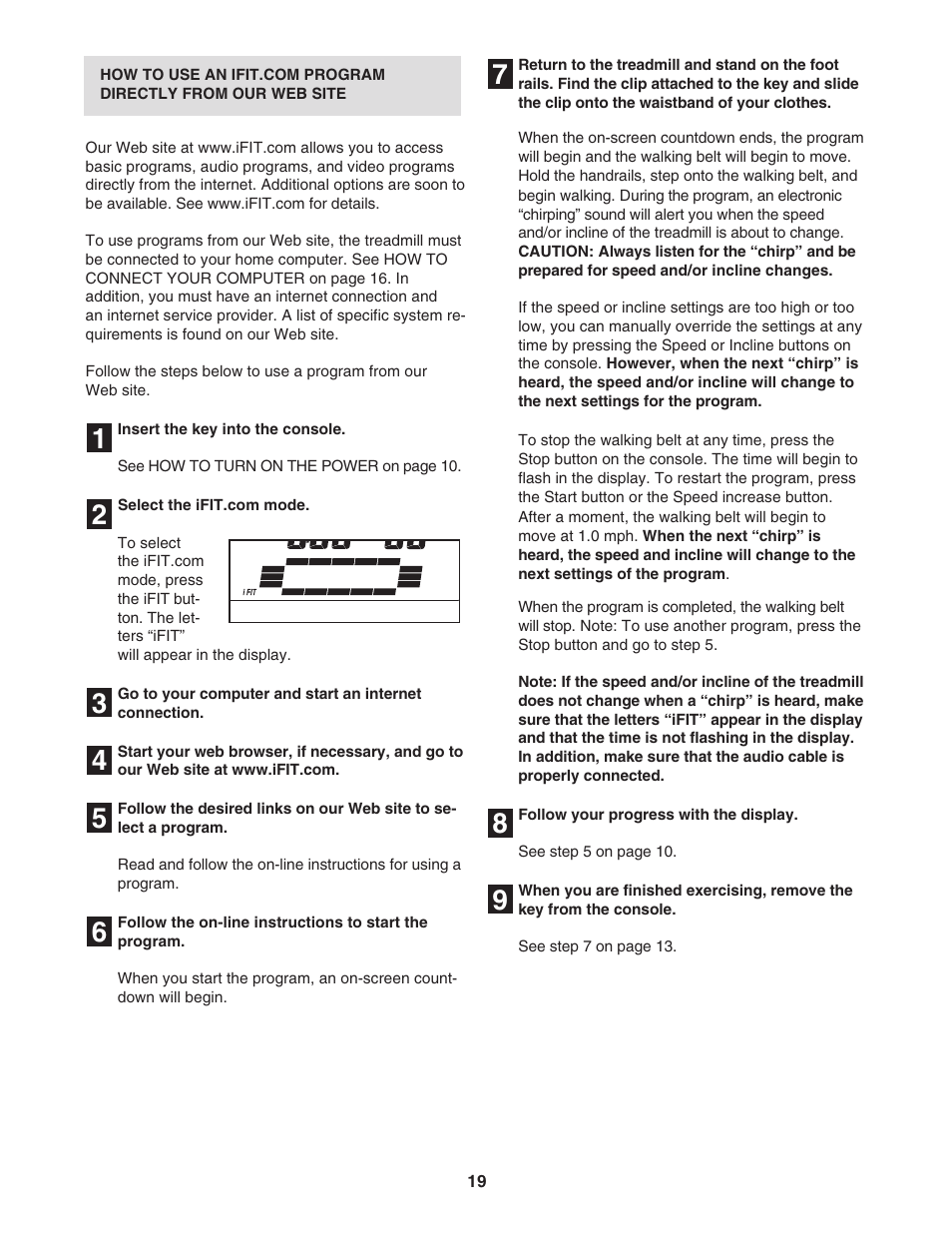 ProForm XP 550E 831.29605.2 User Manual | Page 19 / 30