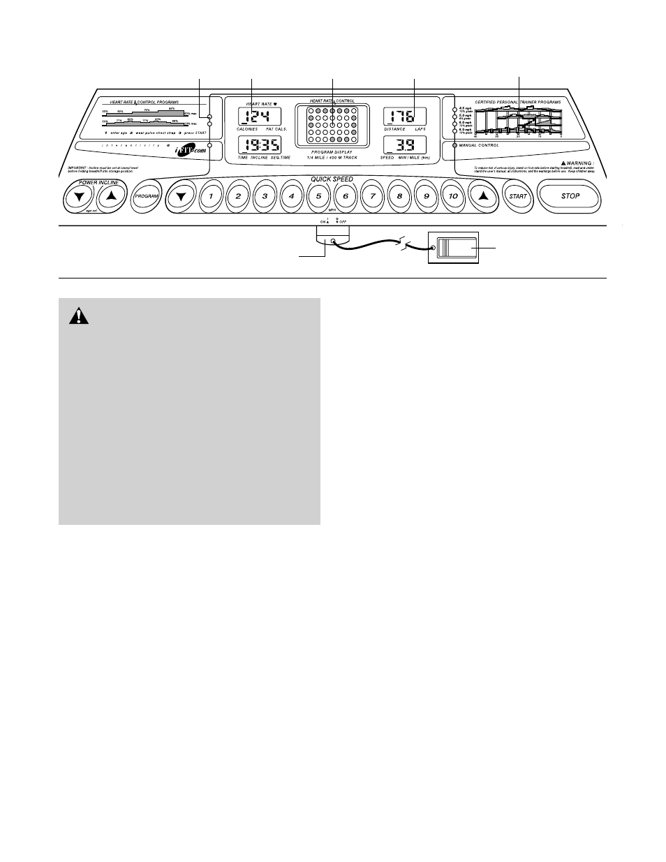 Caution | ProForm 760 EKG User Manual | Page 9 / 31