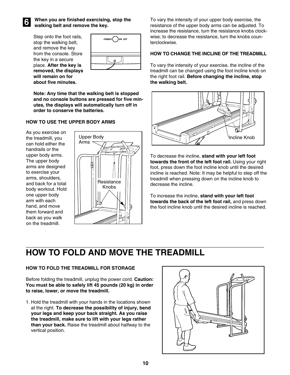 How to fold and move the treadmill | ProForm 831.297381 User Manual | Page 10 / 19