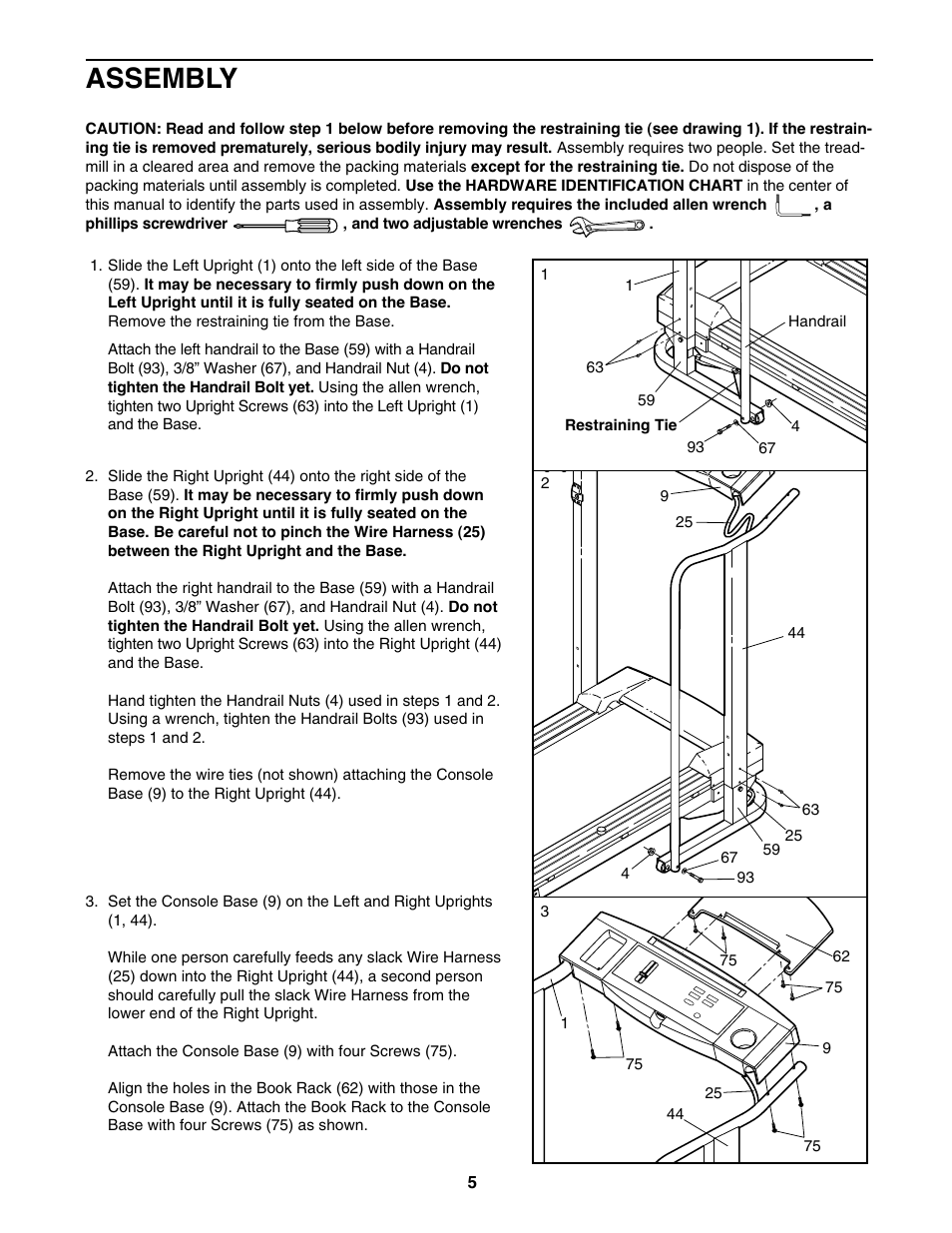 Assembly | ProForm 831.297381 User Manual | Page 5 / 19