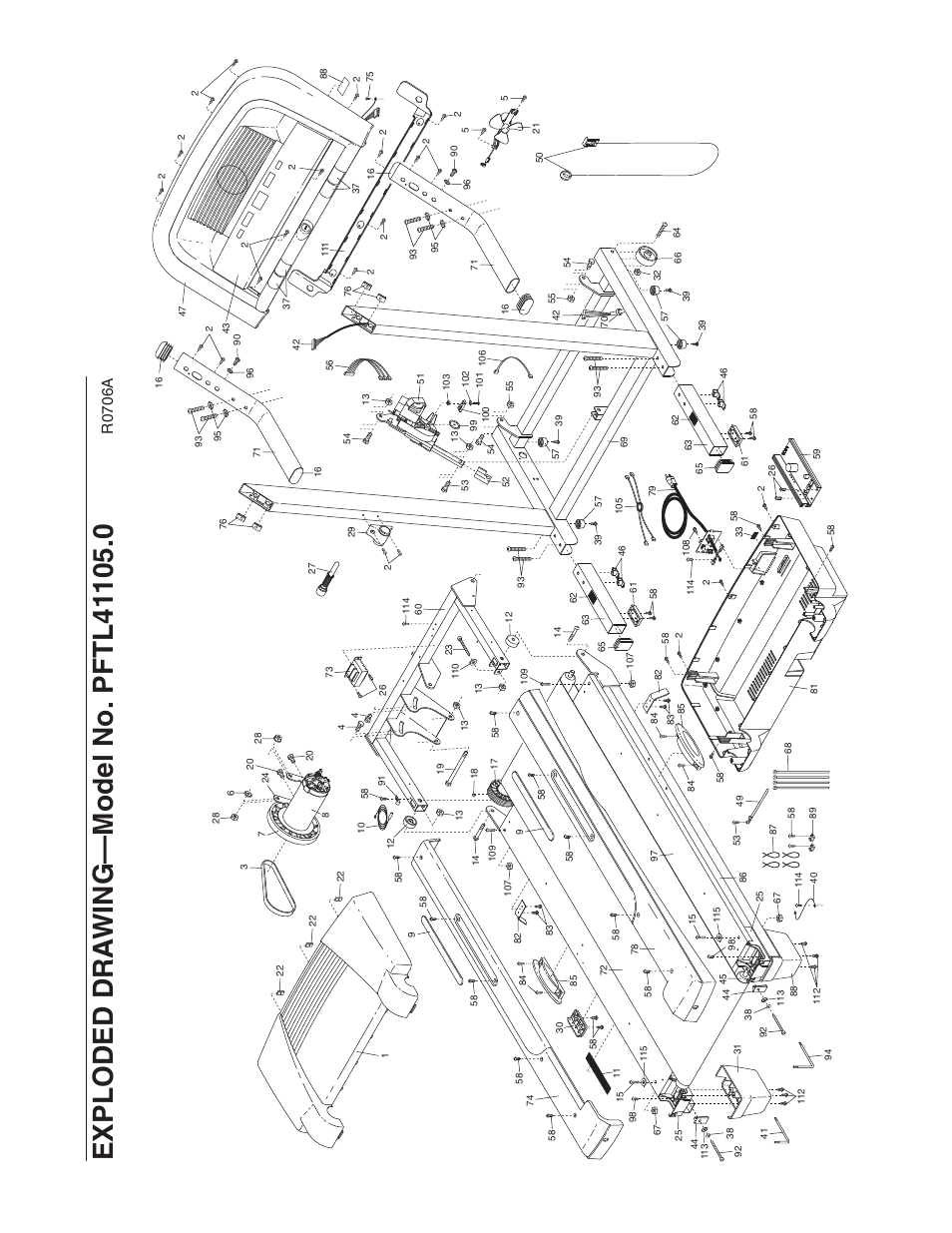 R0 7 0 6 a | ProForm 450 PFTL41105.0 User Manual | Page 21 / 22