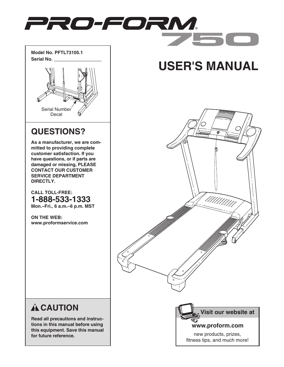 ProForm PFTL73105.1 User Manual | 30 pages