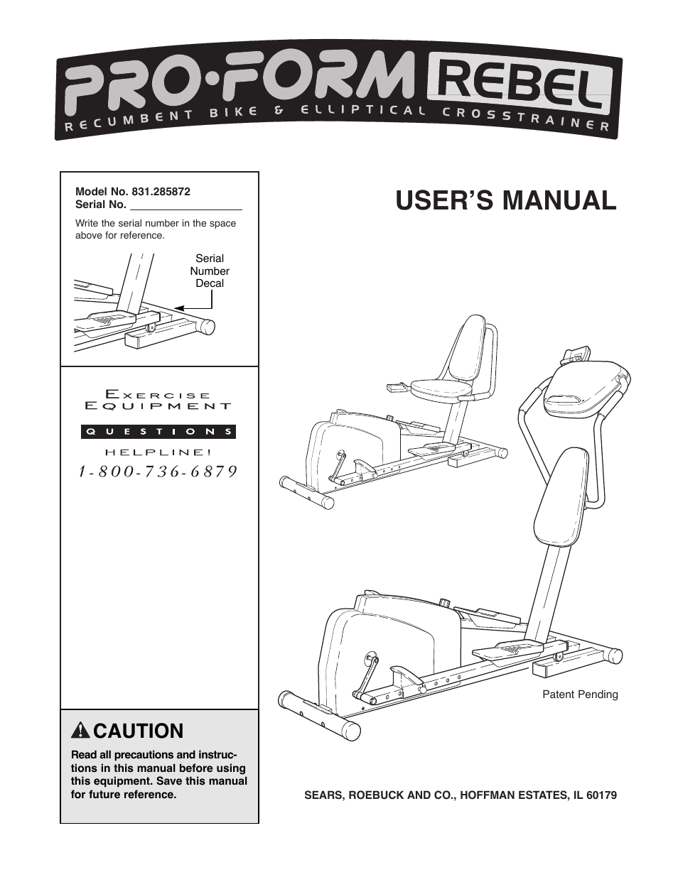 ProForm 831.285872 User Manual | 16 pages