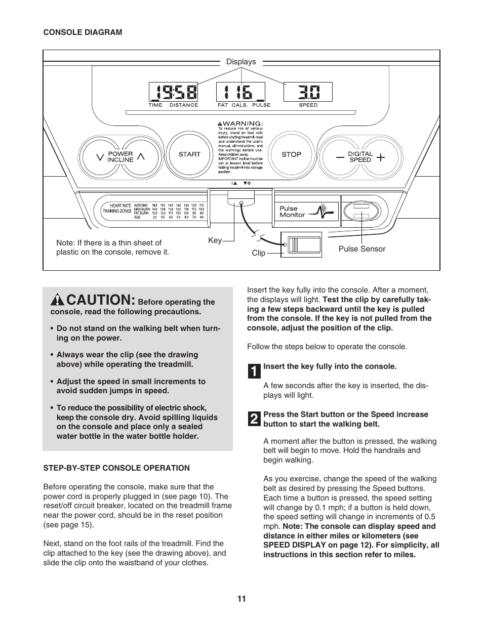21 caution | ProForm Crosswalk PFTL311340 User Manual | Page 11 / 22