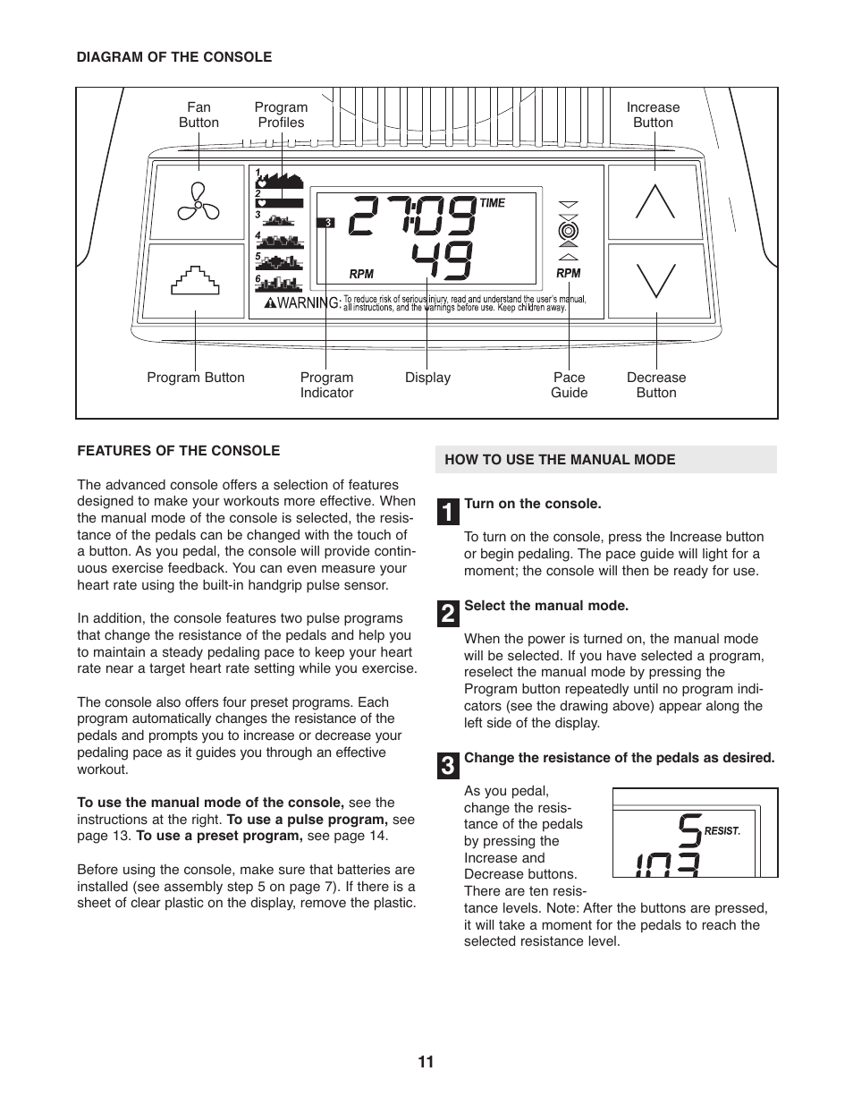 ProForm PFEL3905.0 User Manual | Page 11 / 20
