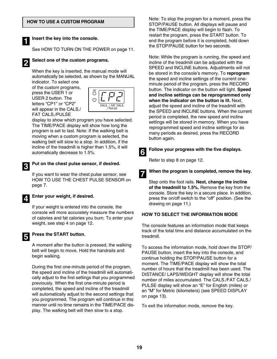 ProForm 795 User Manual | Page 19 / 30