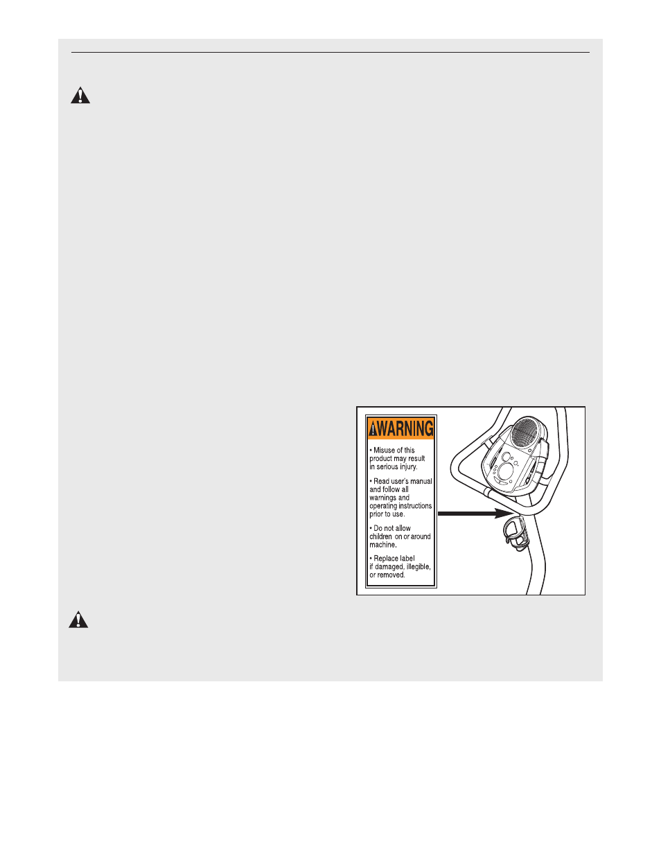 Warning, Important precautions warning | ProForm PFEX17930 User Manual | Page 3 / 24