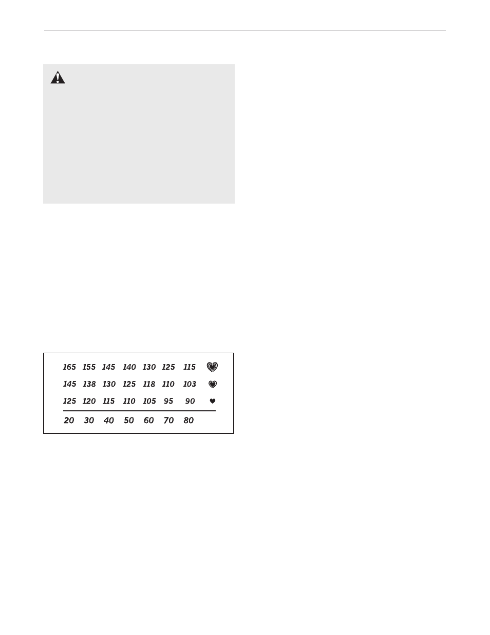 Conditioning guidelines, Warning | ProForm 820 User Manual | Page 21 / 24