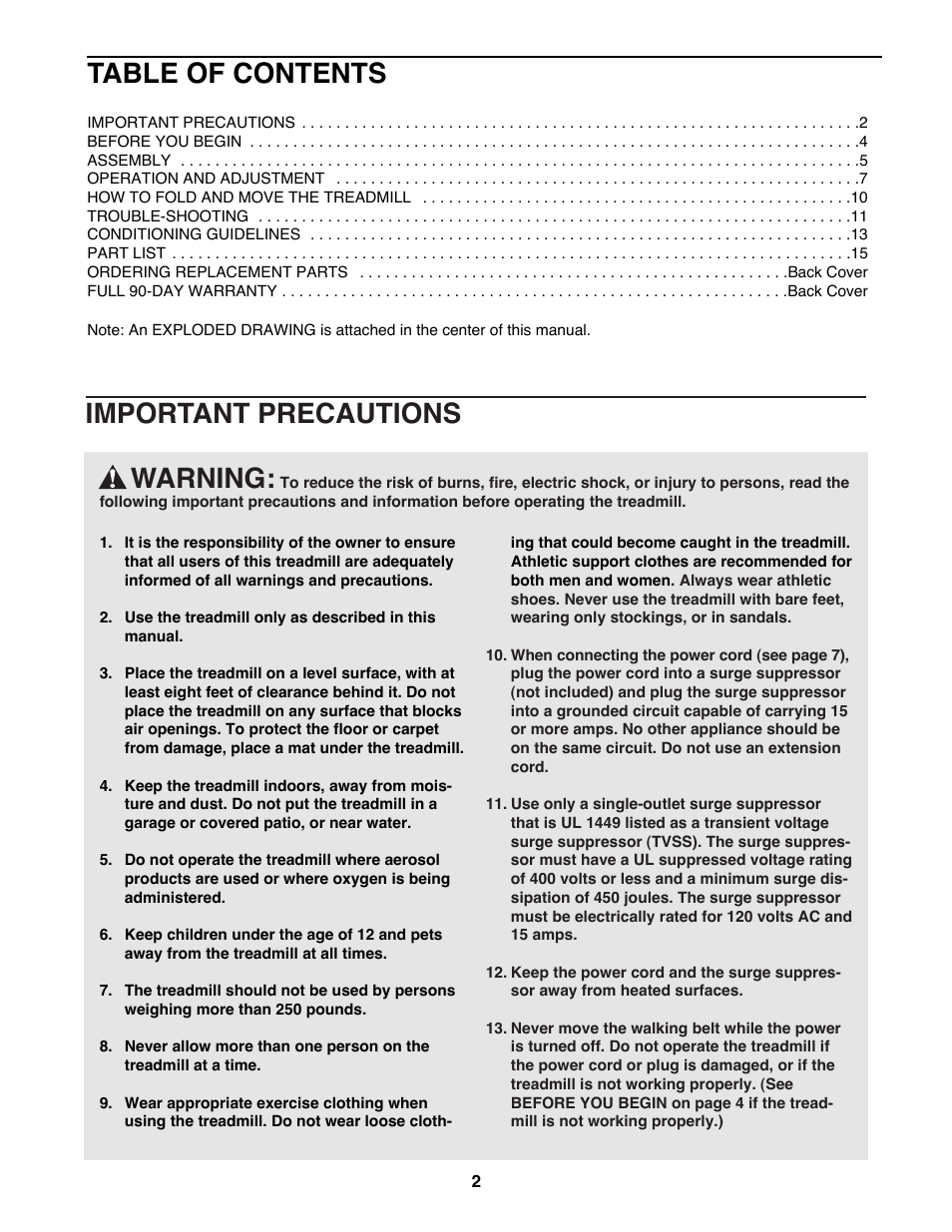 ProForm 831.298072 User Manual | Page 2 / 18