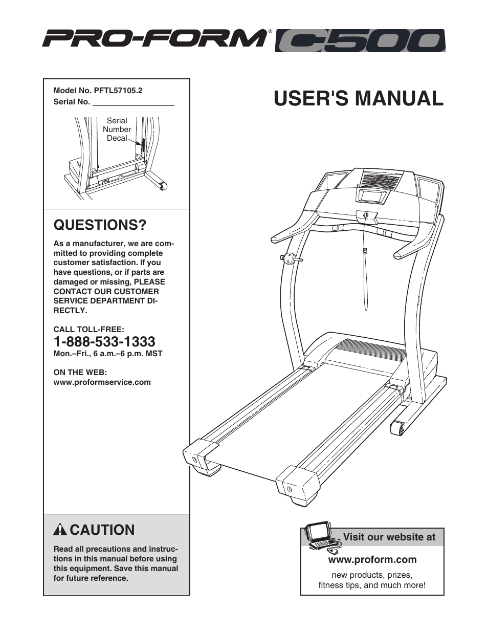 ProForm C500 PFTL57105.2 User Manual | 30 pages