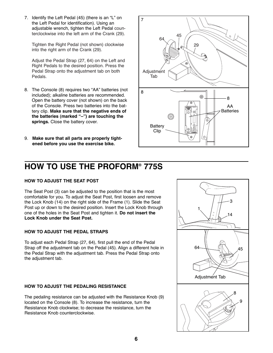How to use the proform, 775s | ProForm 831.288272 User Manual | Page 6 / 12