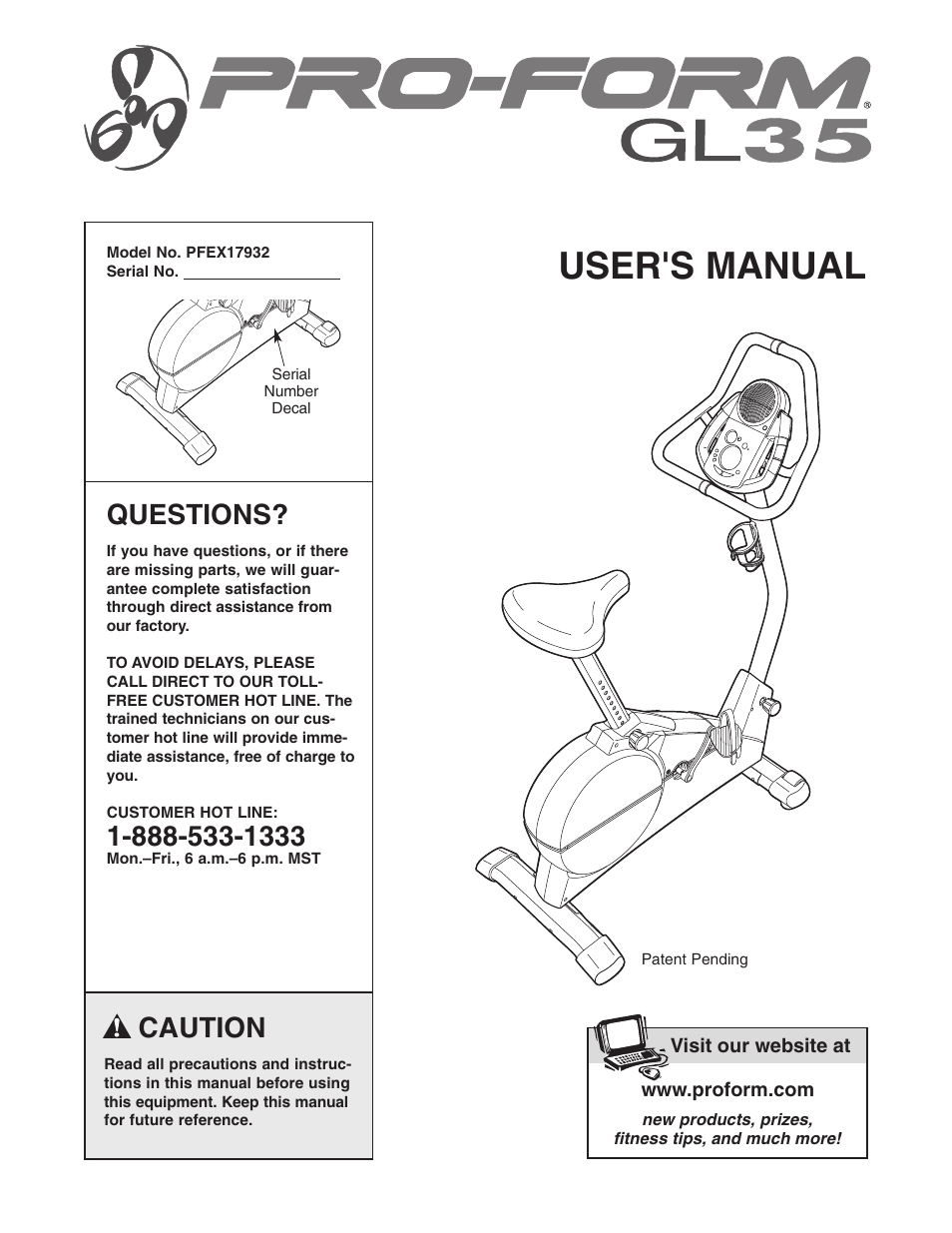 ProForm PFEX17932 User Manual | 24 pages