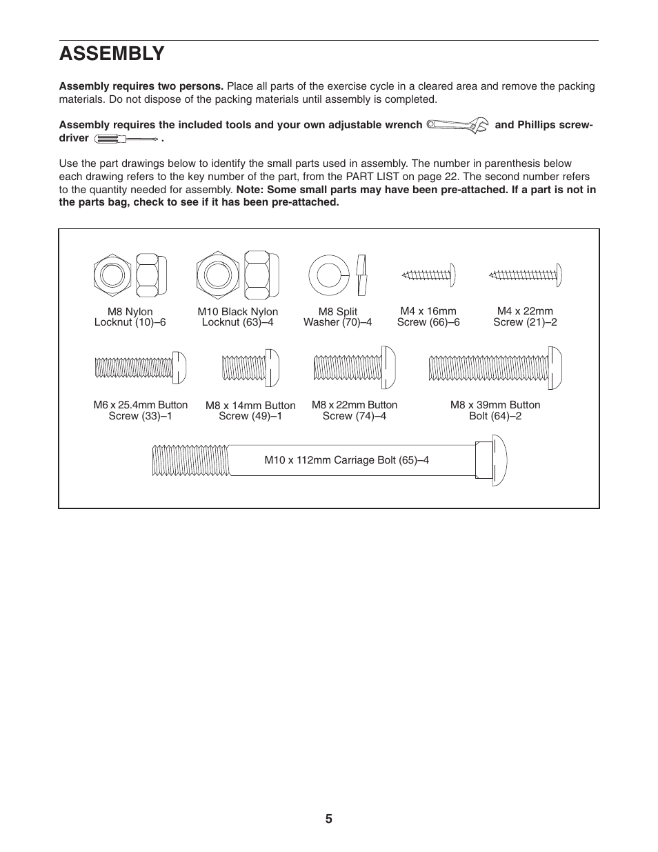 Assembly | ProForm PFEX17932 User Manual | Page 5 / 24