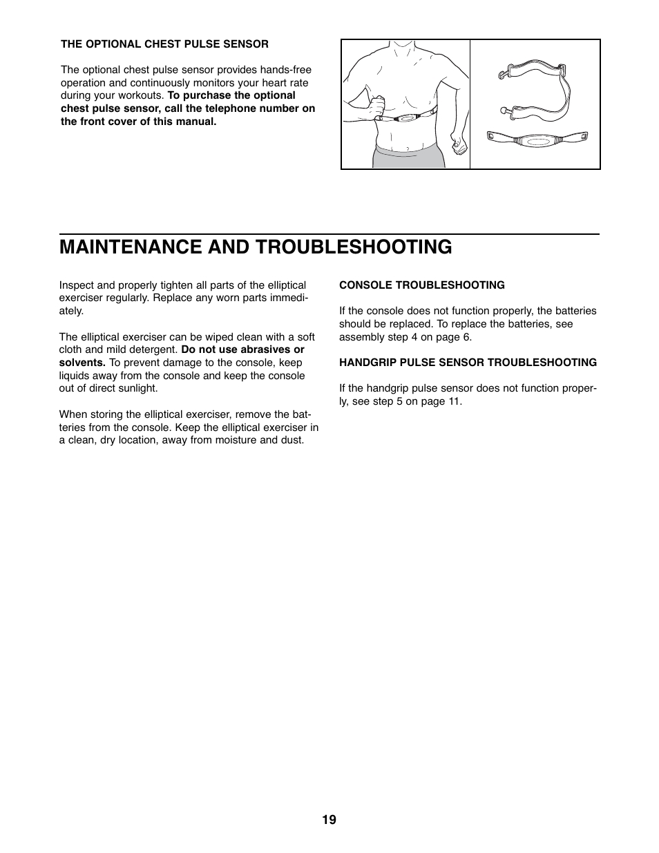 Maintenance and troubleshooting | ProForm PFEVEL2786.0 User Manual | Page 19 / 24