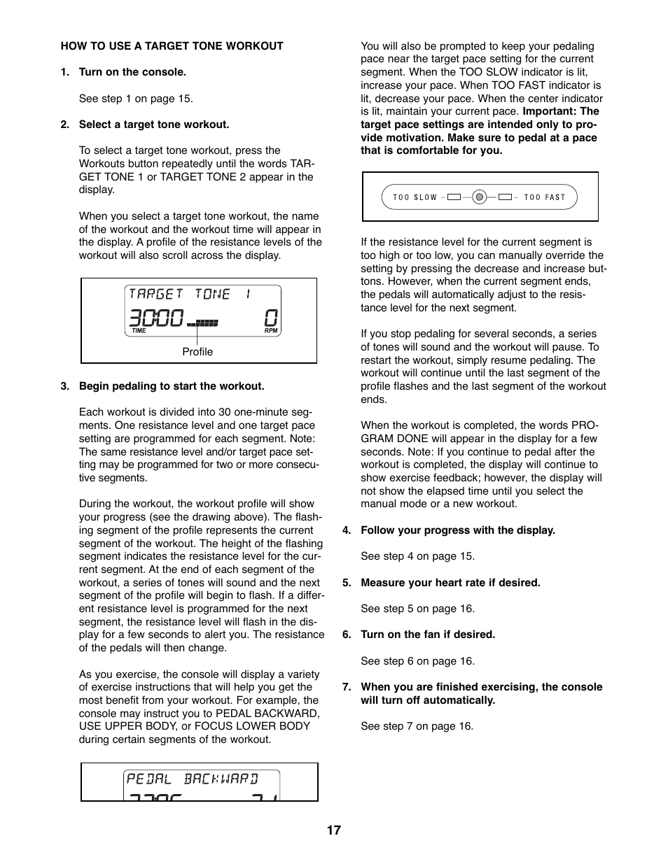 ProForm 831.23743.1 User Manual | Page 17 / 28