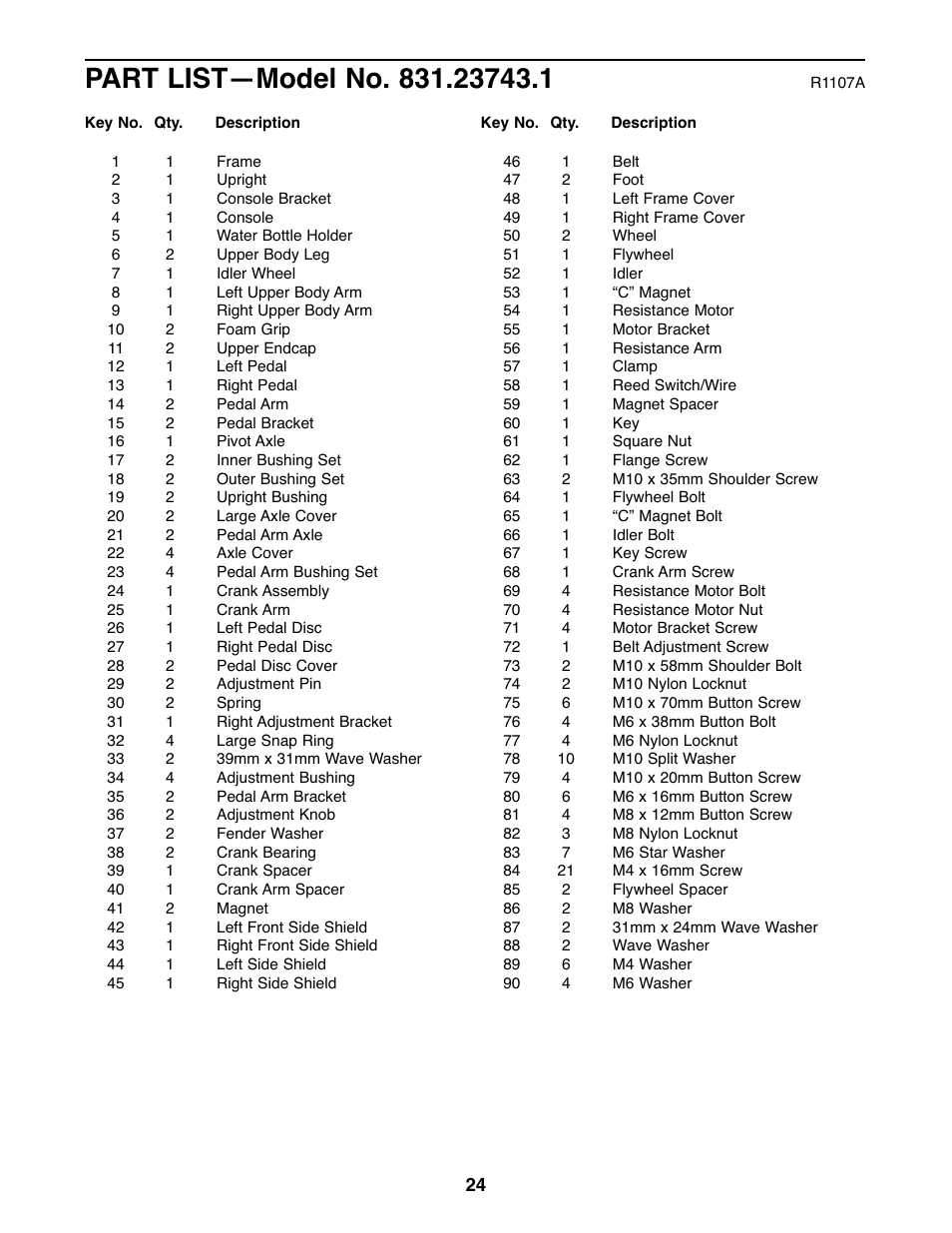 ProForm 831.23743.1 User Manual | Page 24 / 28
