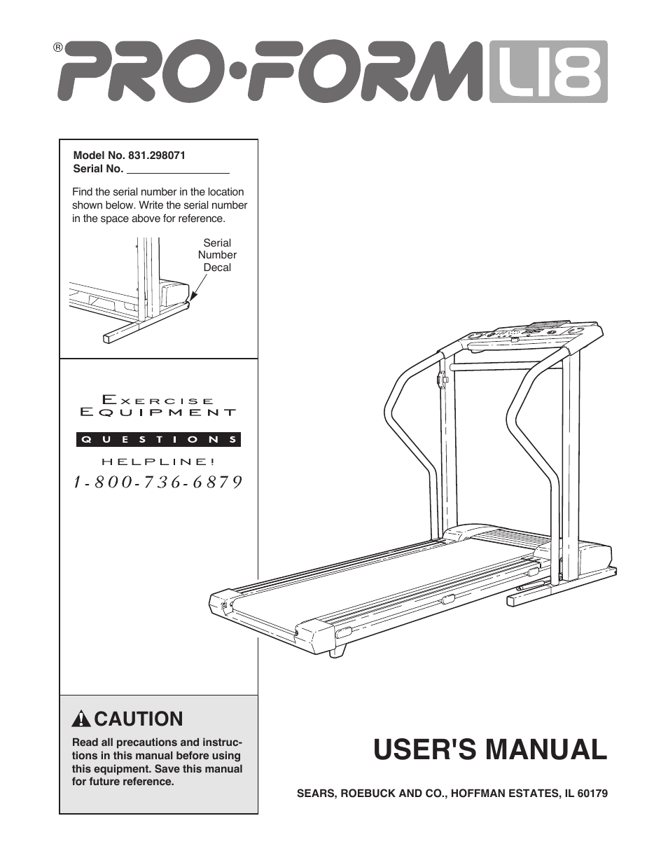 ProForm 831.298071 User Manual | 18 pages