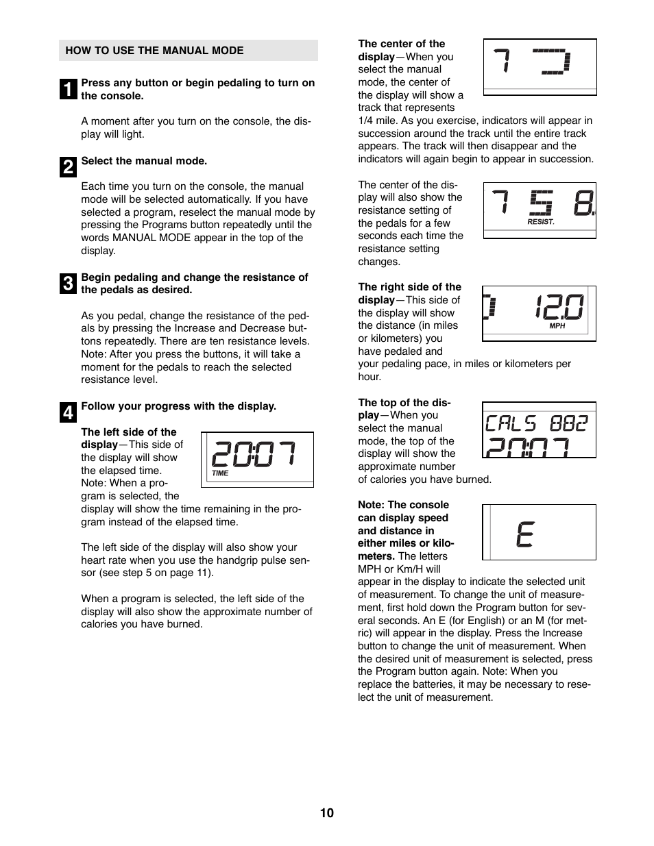 ProForm XP 100 U 831.21641.0 User Manual | Page 10 / 20