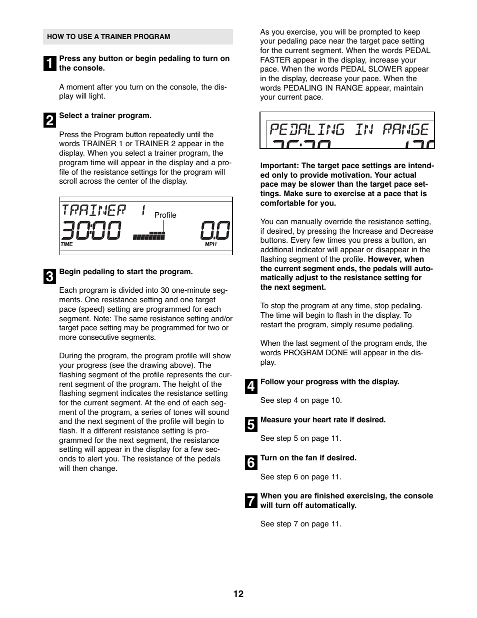 ProForm XP 100 U 831.21641.0 User Manual | Page 12 / 20