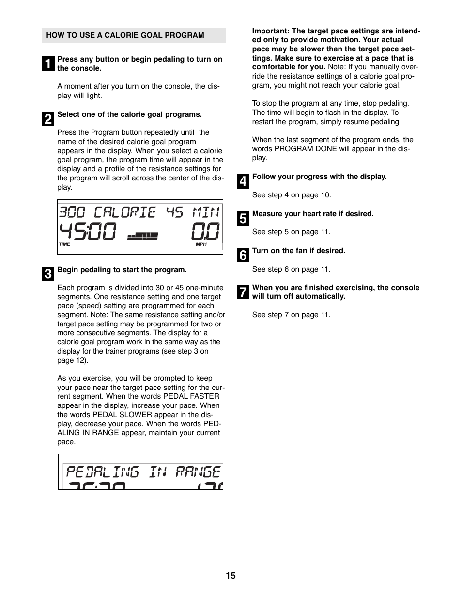 ProForm XP 100 U 831.21641.0 User Manual | Page 15 / 20