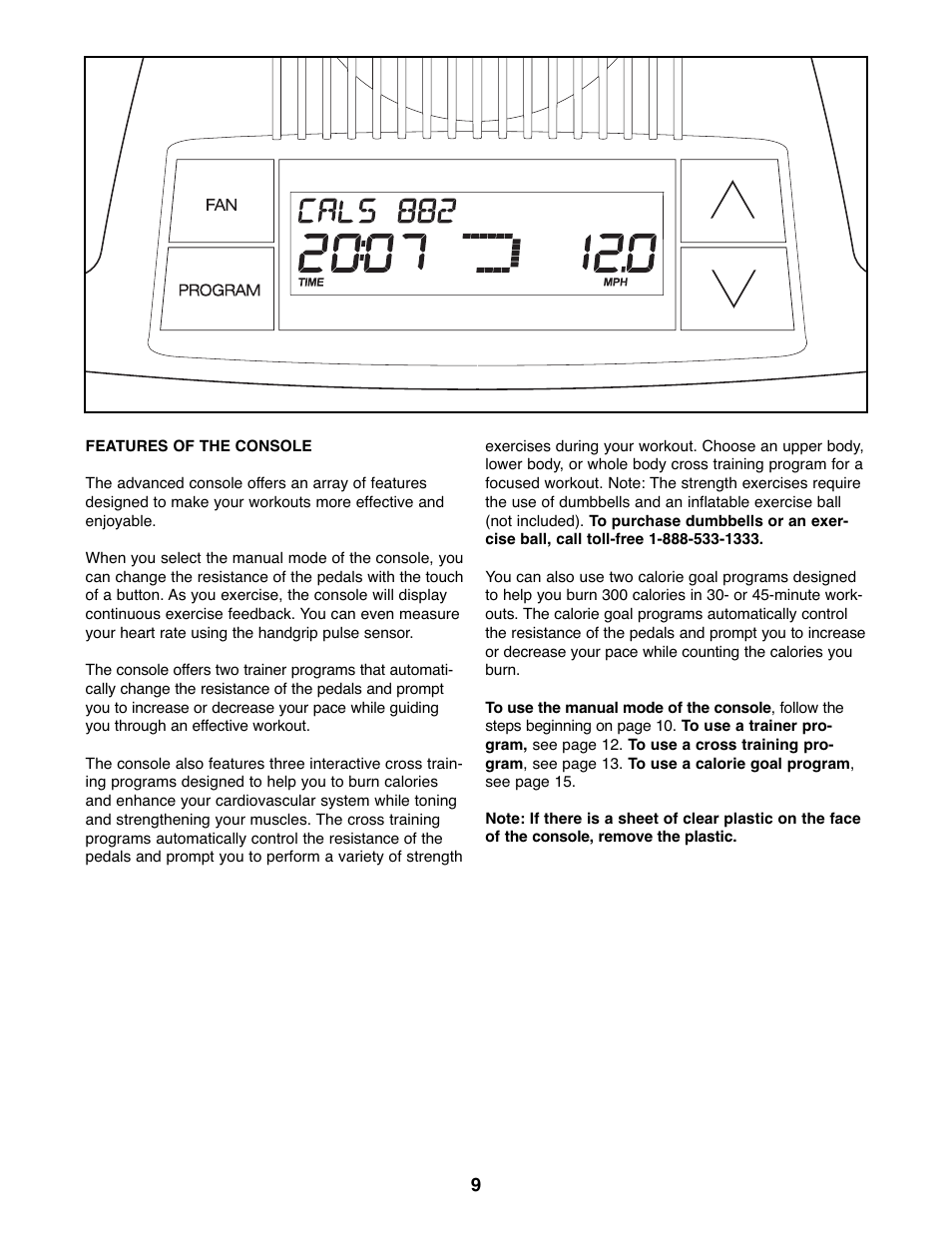 ProForm XP 100 U 831.21641.0 User Manual | Page 9 / 20