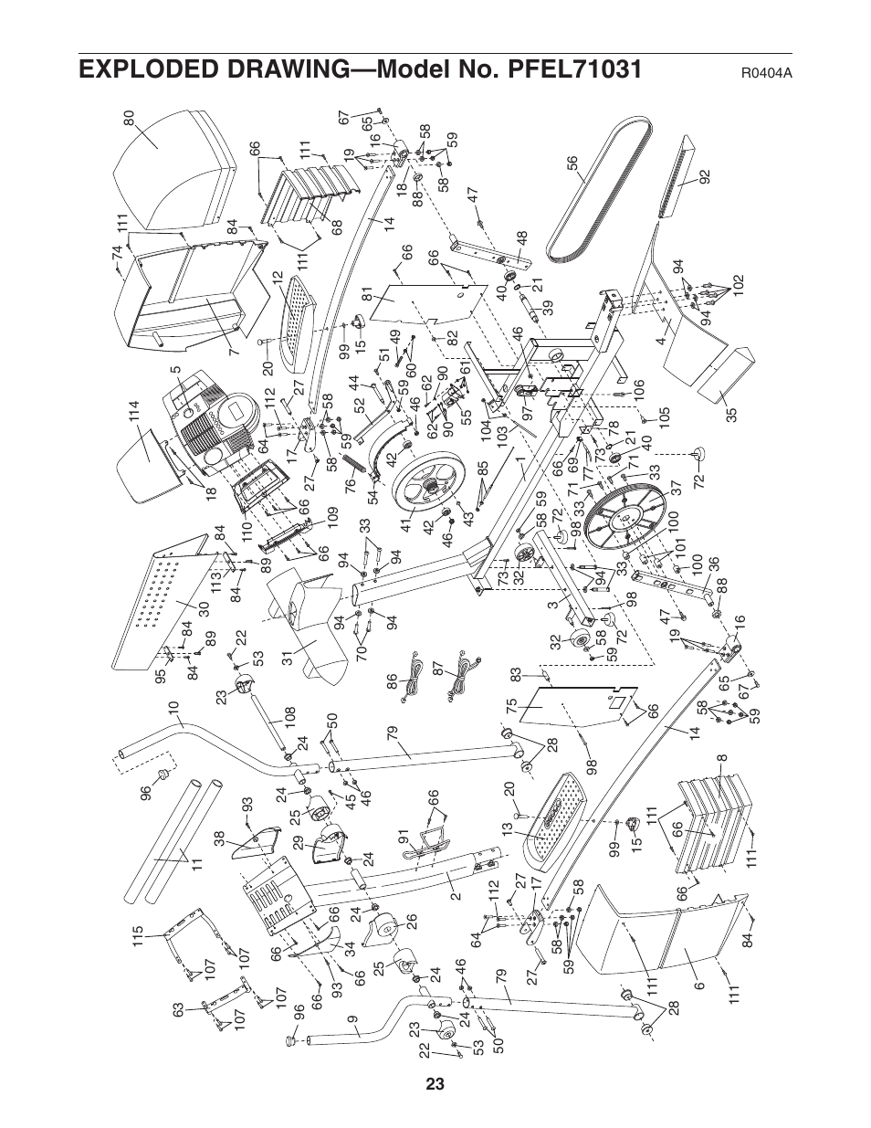 ProForm PFEL71031 User Manual | Page 23 / 24