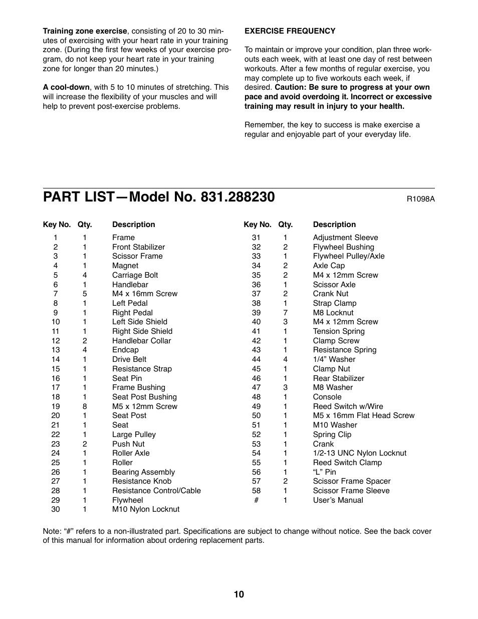 ProForm 900L 831.288230 User Manual | Page 10 / 12