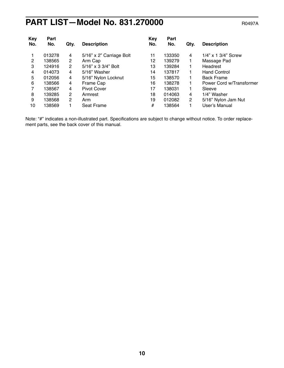 ProForm 831.270000 User Manual | Page 10 / 12