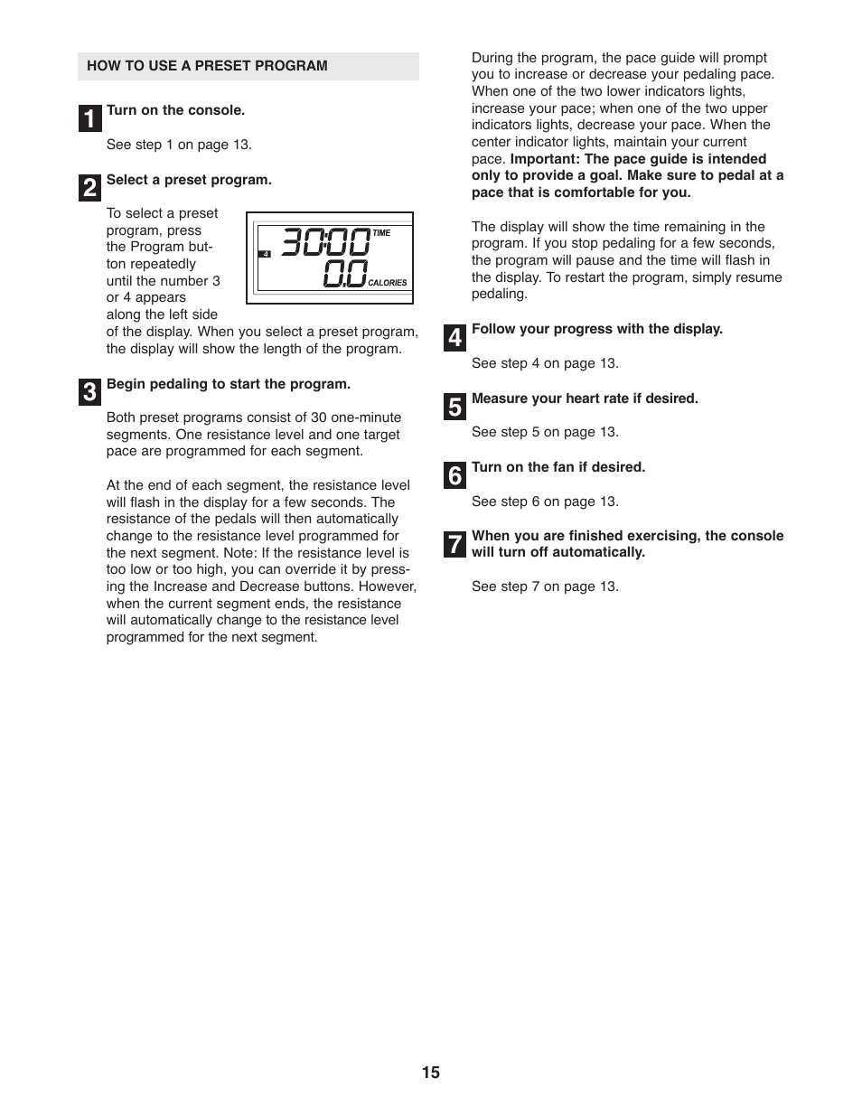 ProForm STRIDE SELECT PFEL3926.0 User Manual | Page 15 / 24