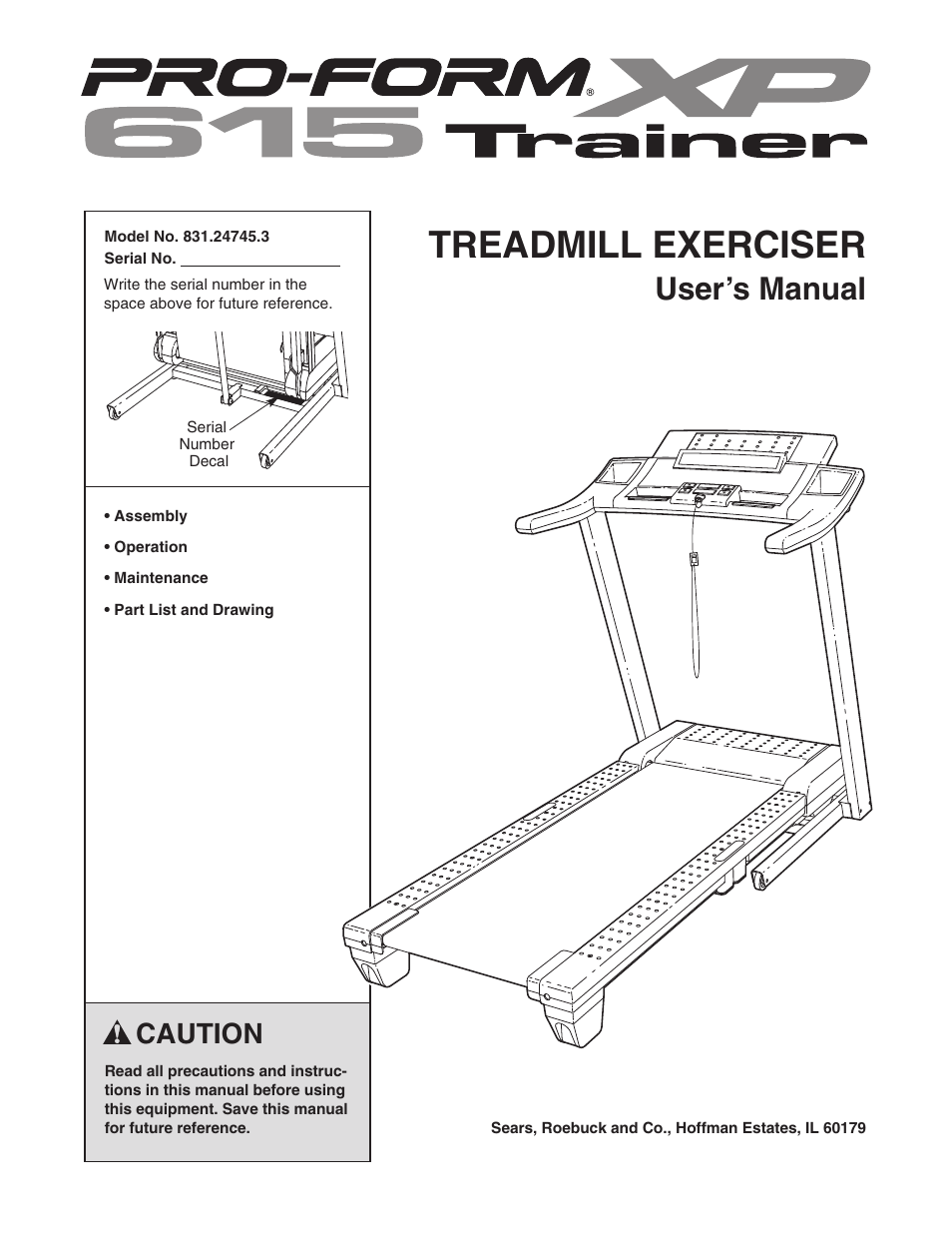 ProForm XP 615 831.24745.3 User Manual | 28 pages