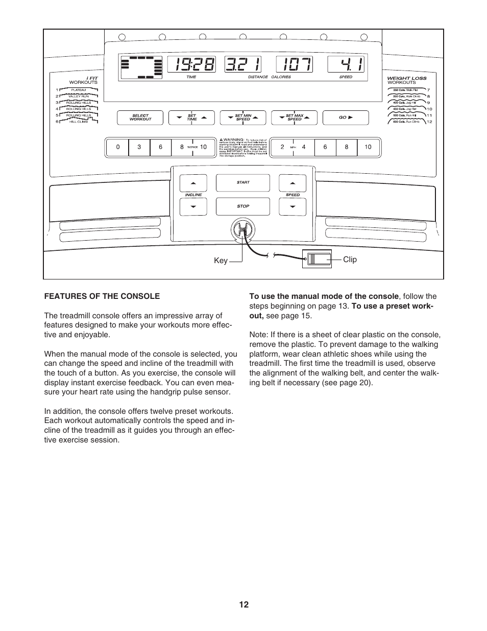 ProForm XP 615 831.24745.3 User Manual | Page 12 / 28