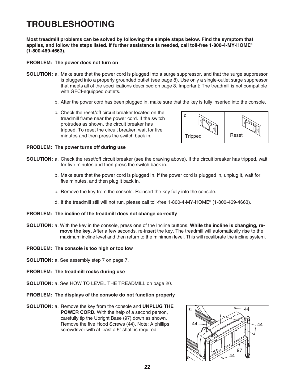 Troubleshooting | ProForm 831.294062 User Manual | Page 22 / 30