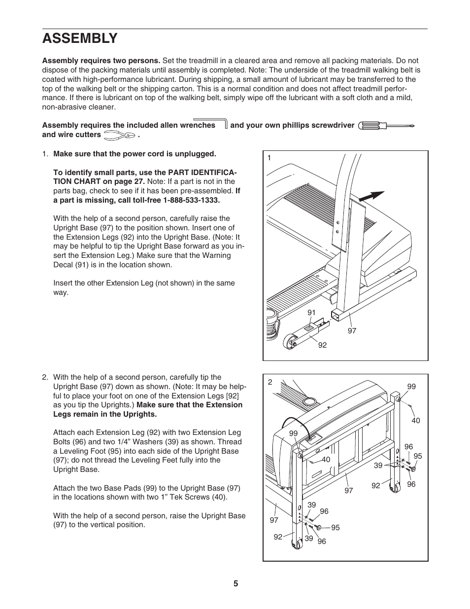 Assembly | ProForm 831.294062 User Manual | Page 5 / 30