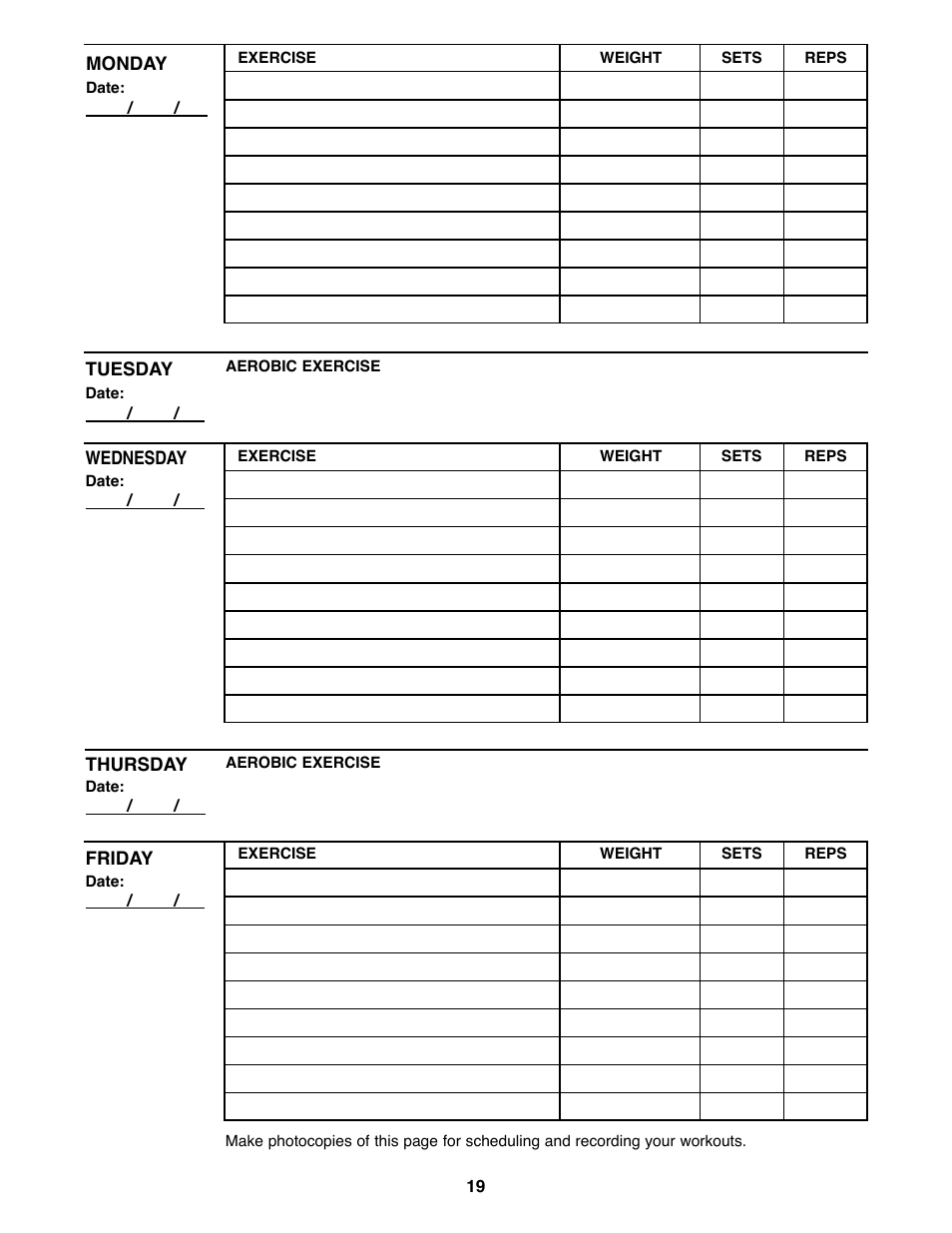 ProForm PFBE66080 User Manual | Page 19 / 22