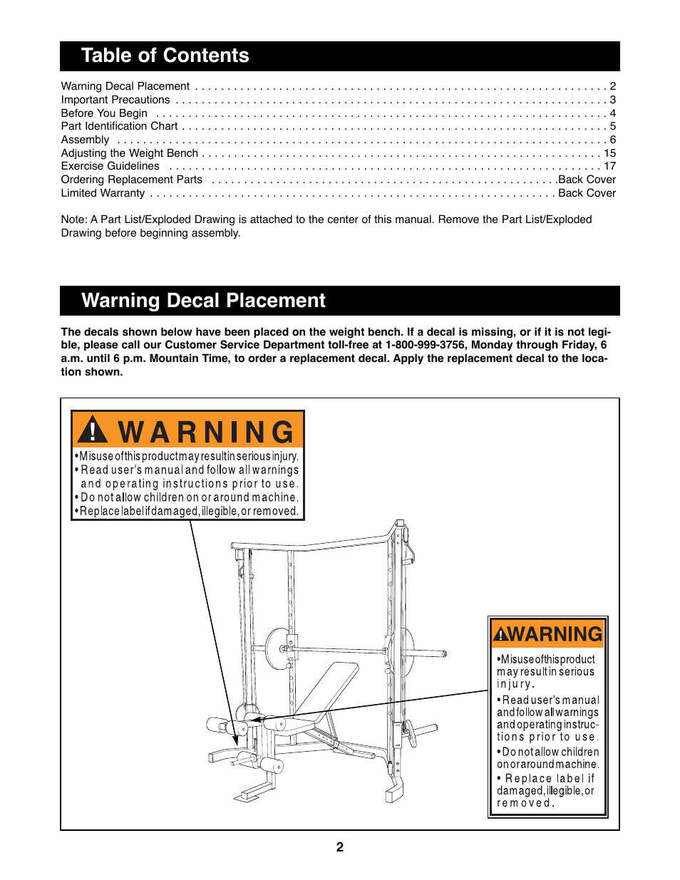 ProForm PFBE66080 User Manual | Page 2 / 22