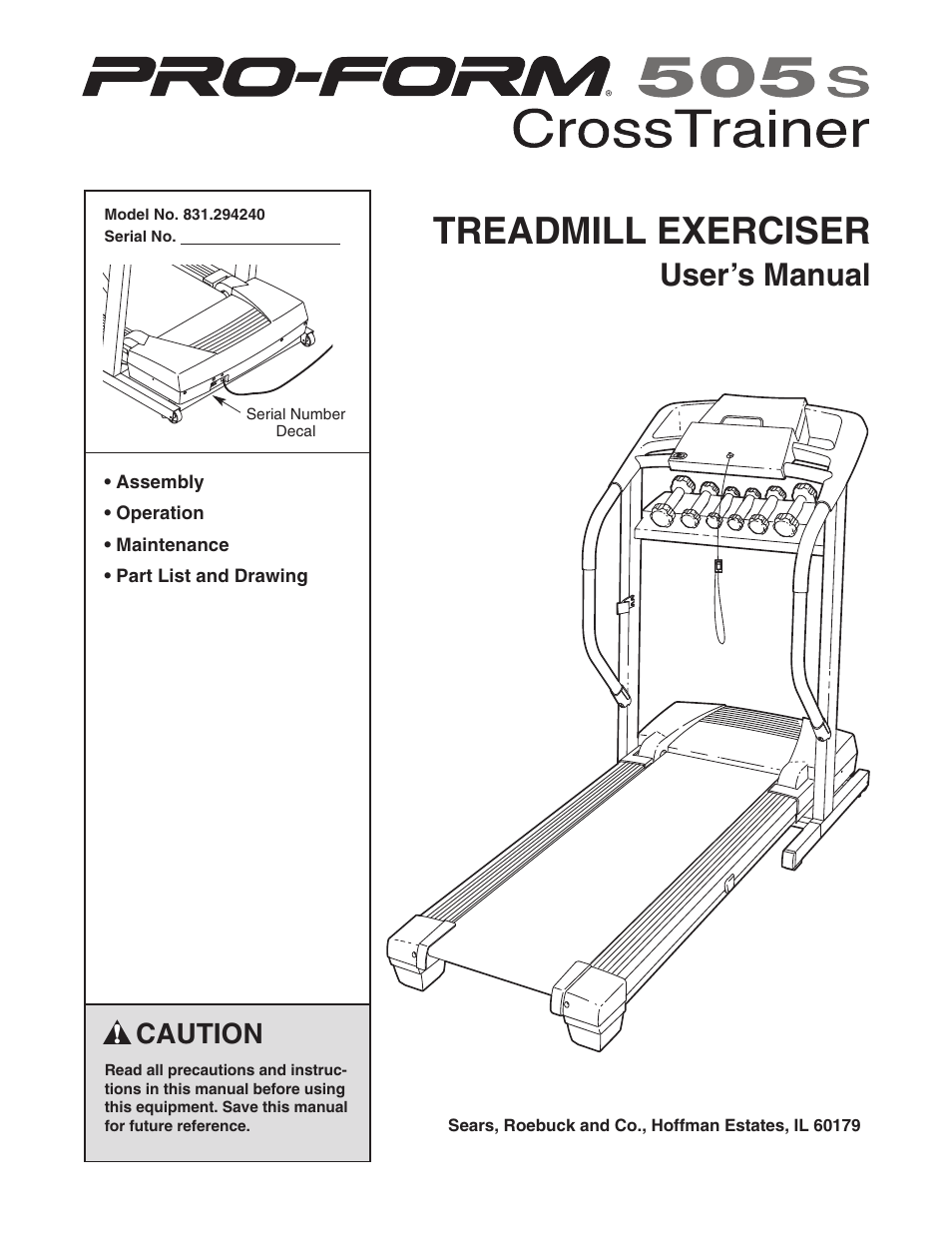 ProForm 505s User Manual | 22 pages