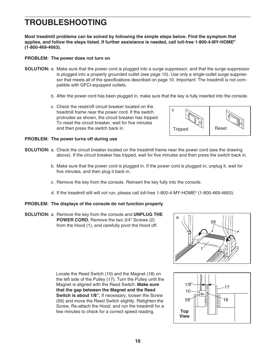 Troubleshooting | ProForm 505s User Manual | Page 16 / 22