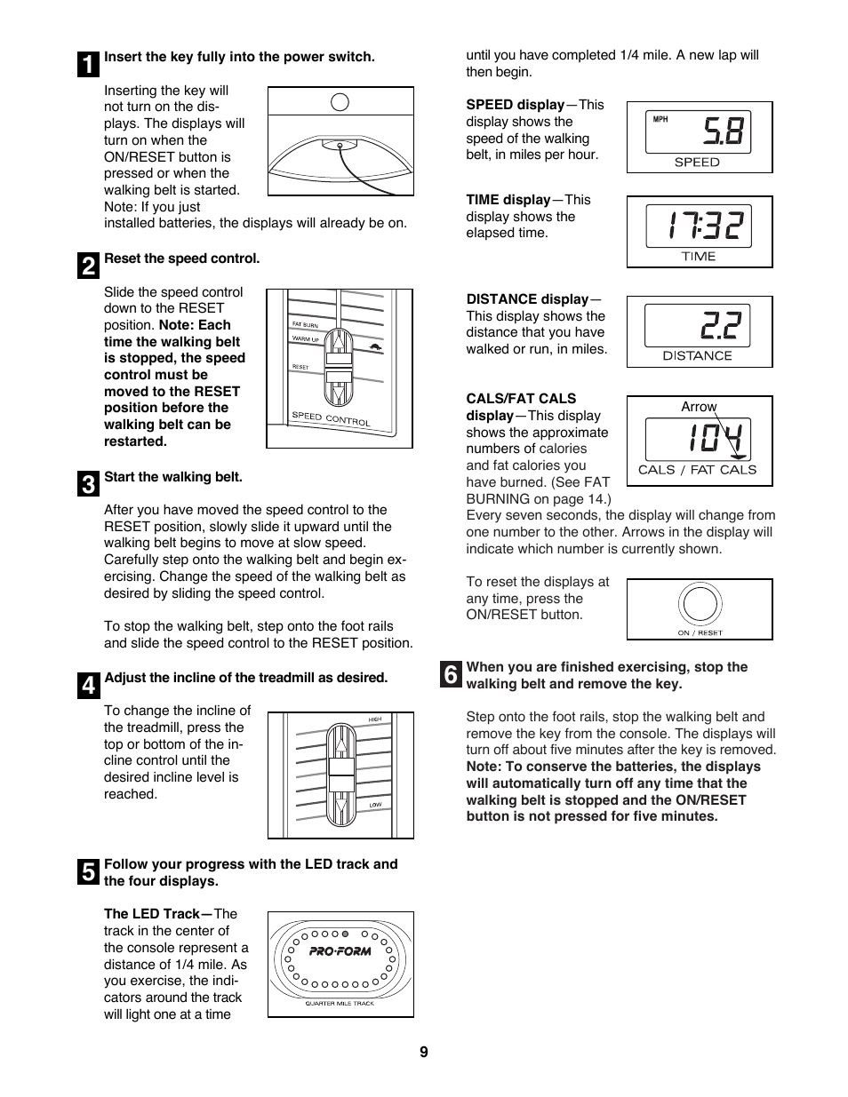 ProForm Power Incline 831.29721 User Manual | Page 9 / 18