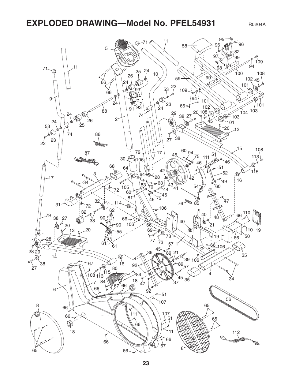 ProForm PFEL54931 User Manual | Page 23 / 24