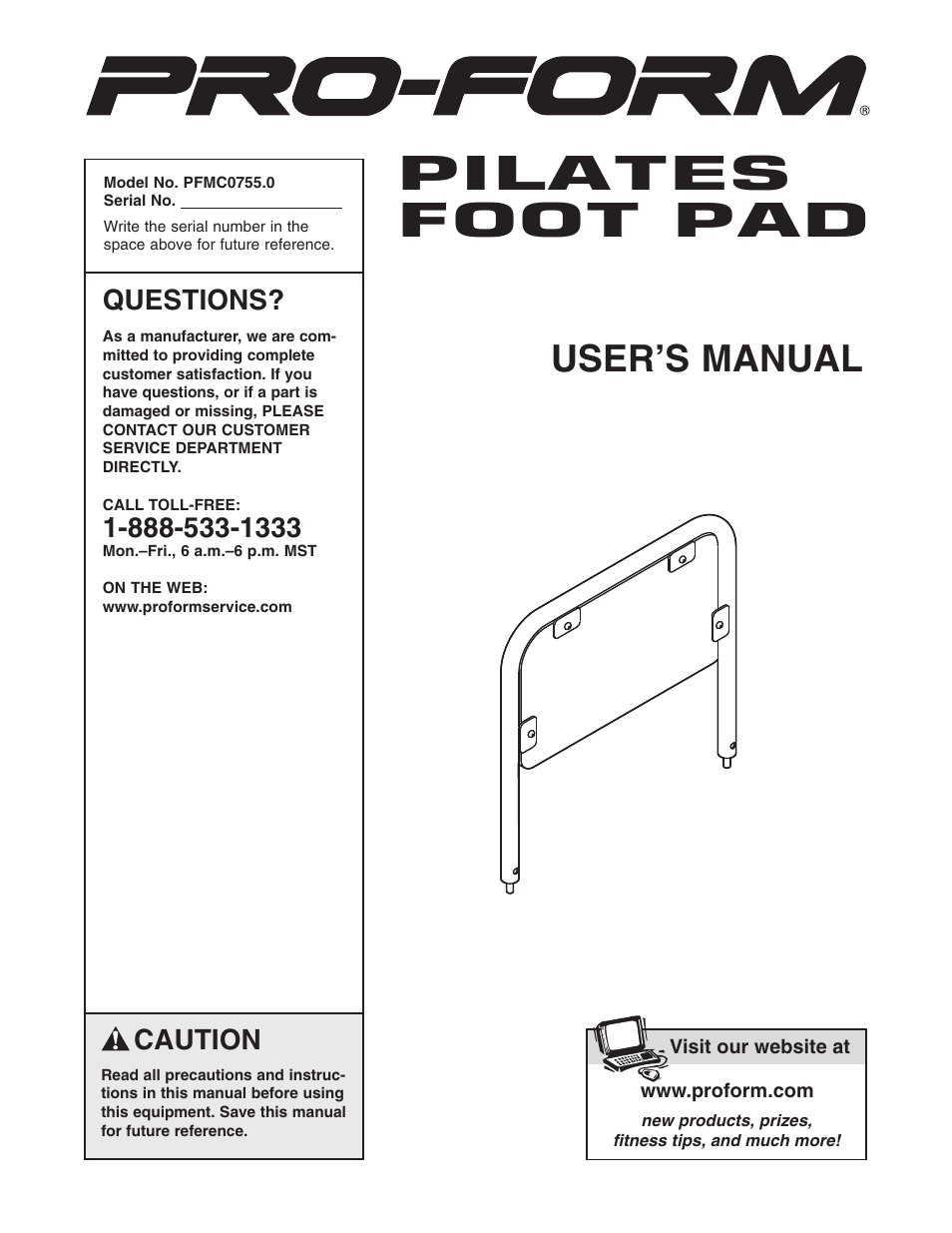 ProForm PFMC0755.0 User Manual | 4 pages