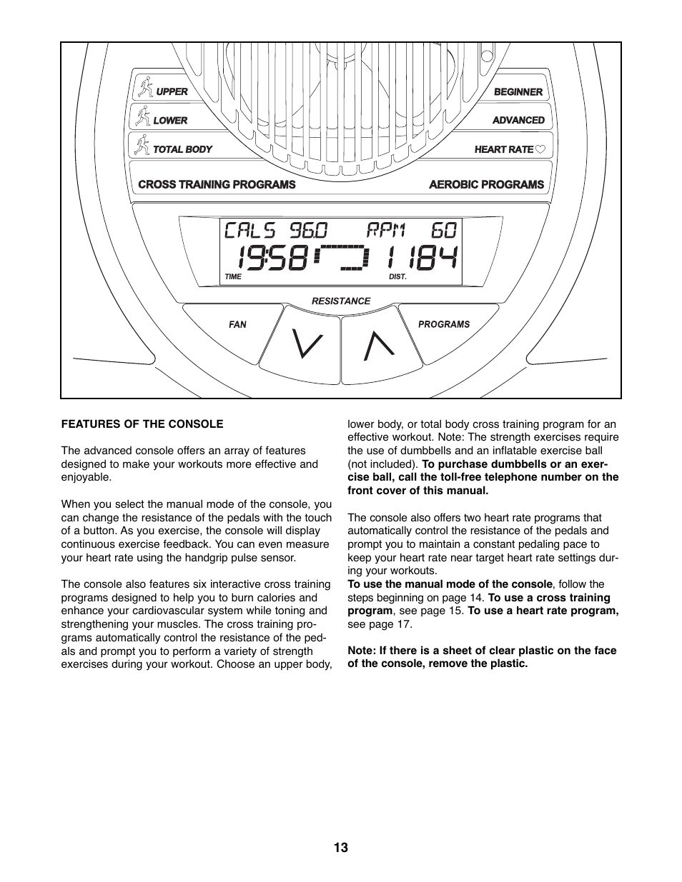 ProForm SPACE SAVER PFEL59107.0 User Manual | Page 13 / 28