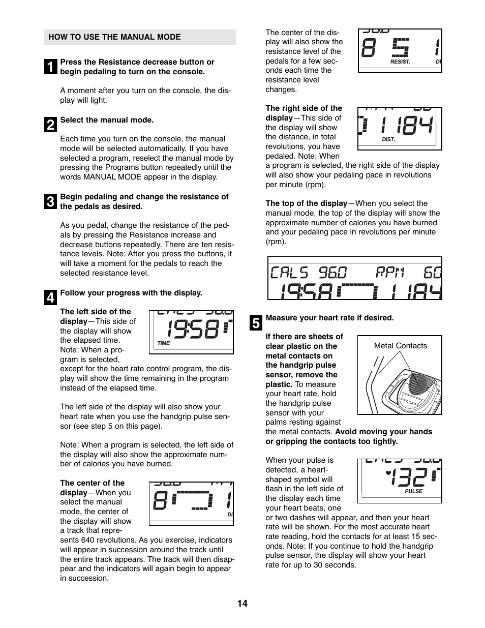 ProForm SPACE SAVER PFEL59107.0 User Manual | Page 14 / 28