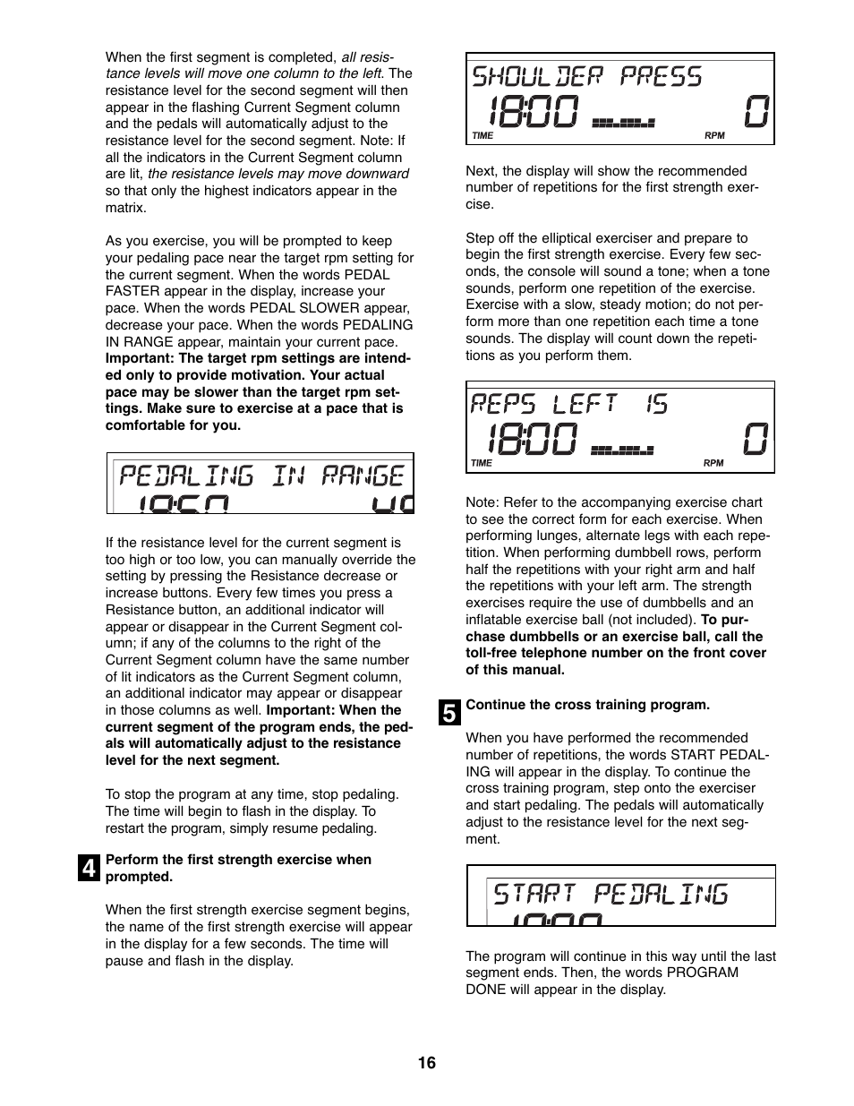 ProForm SPACE SAVER PFEL59107.0 User Manual | Page 16 / 28